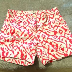 Hot pink and white shorts